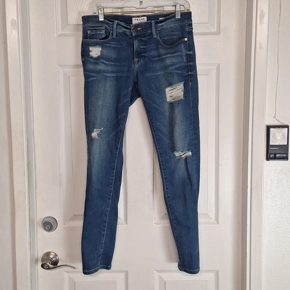Frame Le Garcon Blue Jay Way Jeans Womens Size 27 Inseam 27.5"